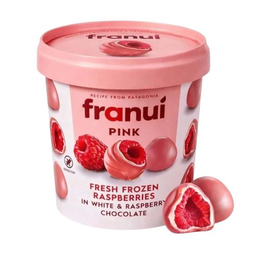 כדורי פטל מוקפא מצופה בשוקולד לבן  | Franui